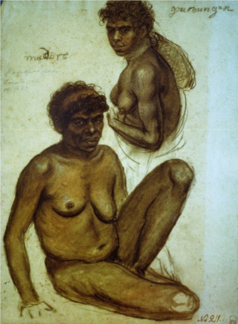 Matora and Gouroungan drawn by Mikhailov, 1820, courtesy AIATSIS